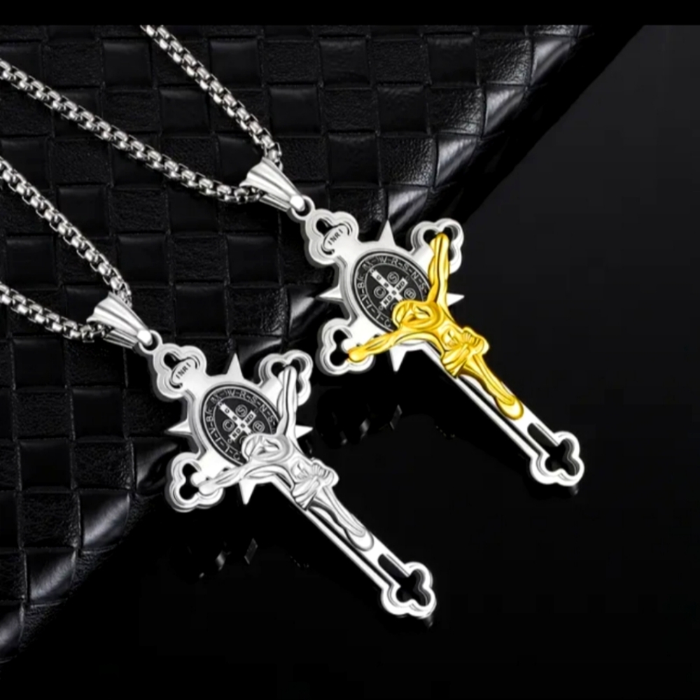 Unisex Stainless Steel Cross Necklaces